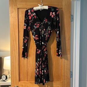 Black floral dress